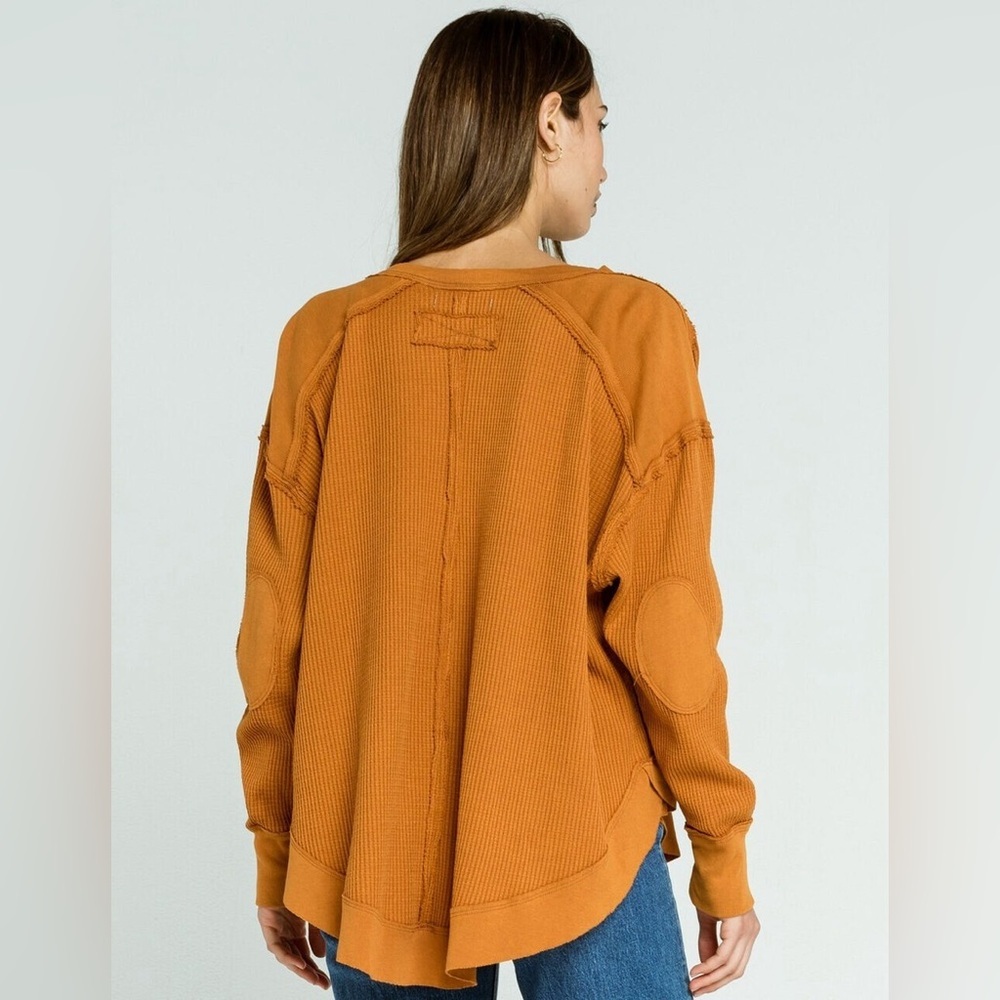 We The Free Free People Thermal Knit Shirt In Autumn Wildflower size small - Picture 2 of 14